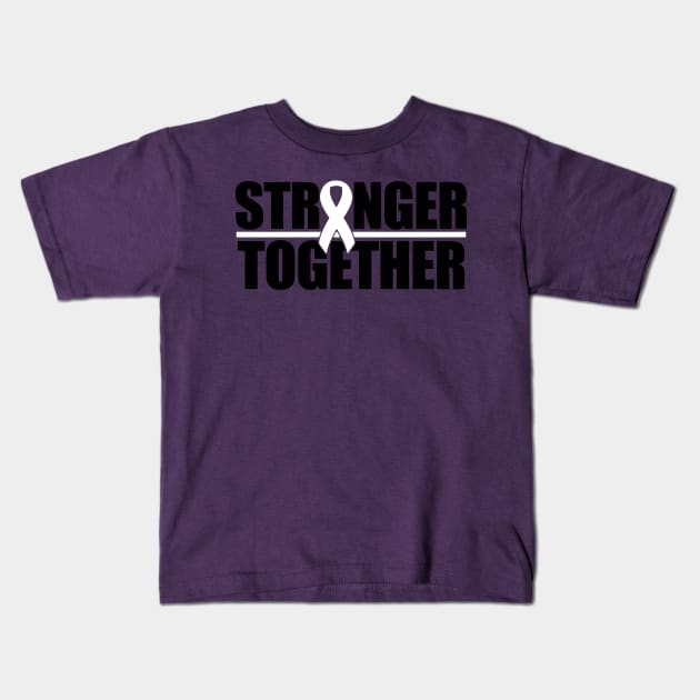 Stronger Together - White Ribbon Kids T-Shirt by CuteCoCustom